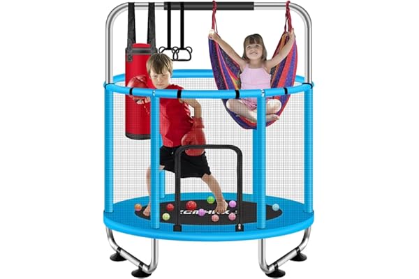 ZCMHAXJ 55" Kids Trampoline with Enclosure 1