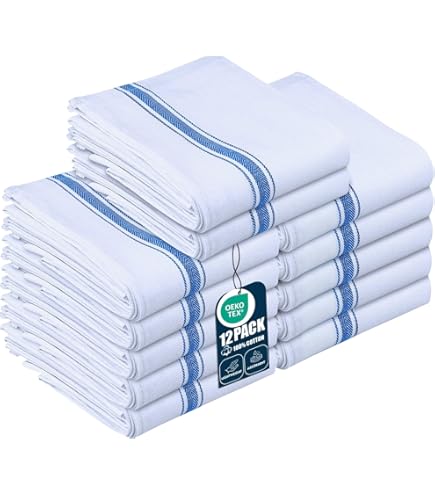 Torchon Vaisselle Lot De 5 Torchons De Cuisine 100% Coton - Super - 8