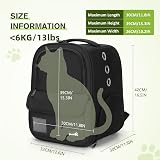 Pecute Cat Carrier Rucksack Pet Carry Bag for Dogs Cats Rabbits 42x32x30cm Black view 2