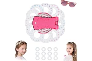 Glitter Diamond Styling Tools Hair Gemstone Styling Set,No Heat Rhinestone Applicator,Reusable Fun Sparkle Kit with 12 Gem Di