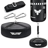 Elite Punching Bag Floor Anchor Heavy-Duty Double End Weight Bag, Waterproof Boxing Bag Anchor Stand Kit Equipment, 18-28” Adjustable Straps, Home Gym MMA, Muay Thai, Kickboxing Training Accessories