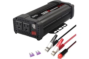 BYGD 600W Car Power Inverter 12V DC to 110V AC Car Plug Adapter Power Converter Outlet with 3.1A Dual USB and 2 AC Outlets Fa