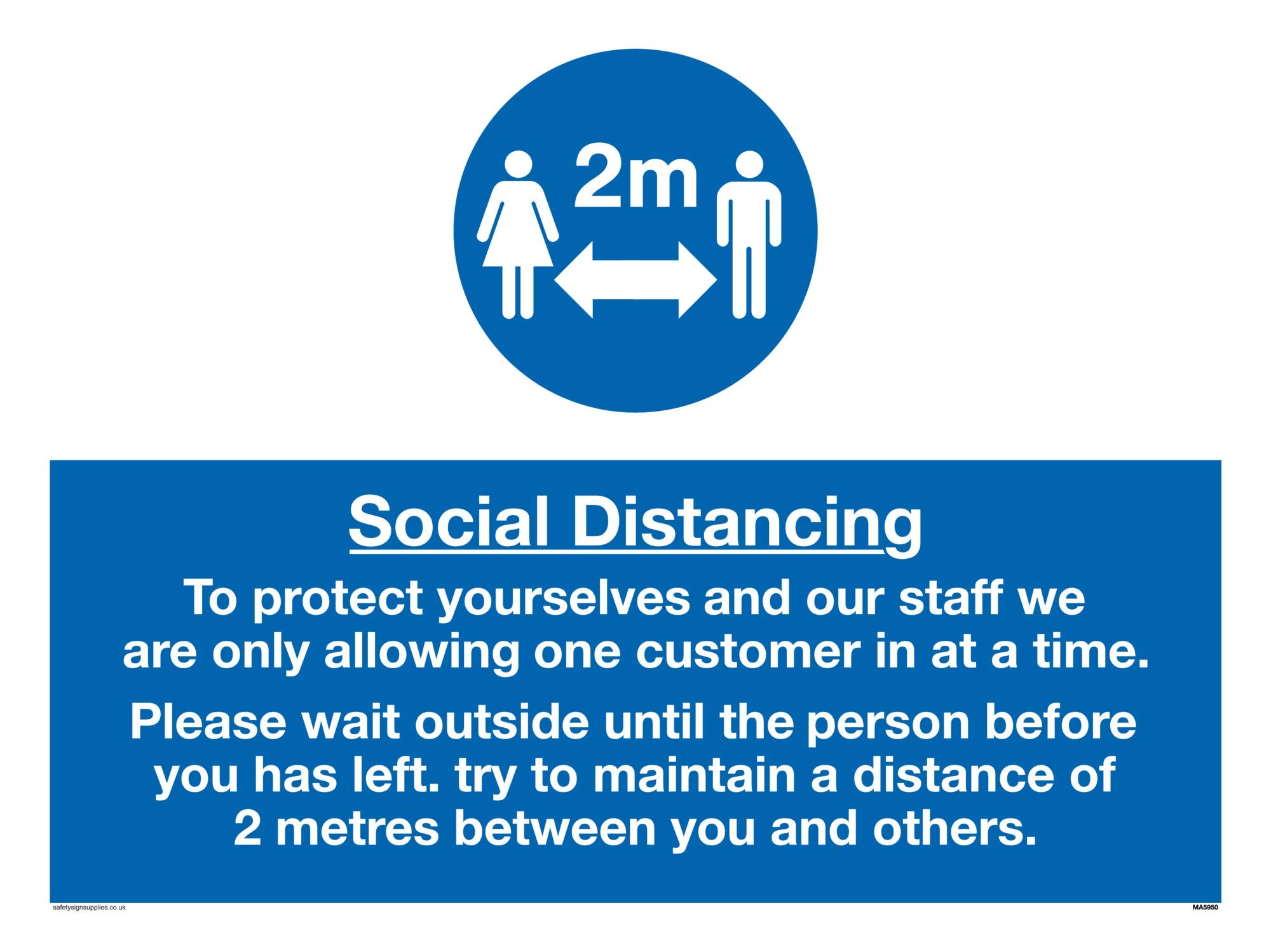 Viking Signs Social Distancing sign - Vinyl/Sticker