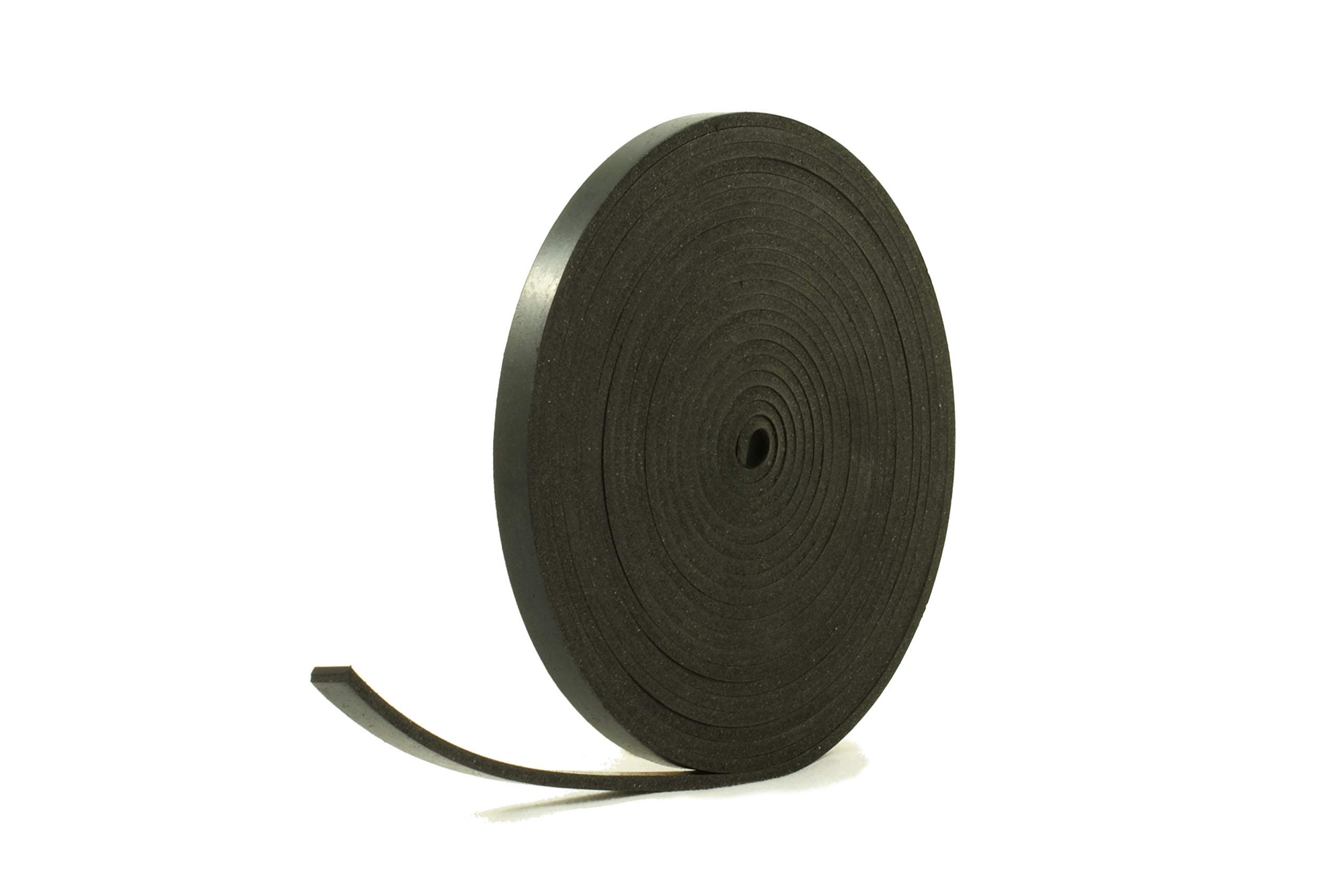 RS® Solid Rubber Strip 10mm Wide x 3mm Thick x 5m Long - SBR Rubber for Sealing, Cushioning, Weather Strip, Anti-Vibration, Anti-Slip, Gaskets & DIY