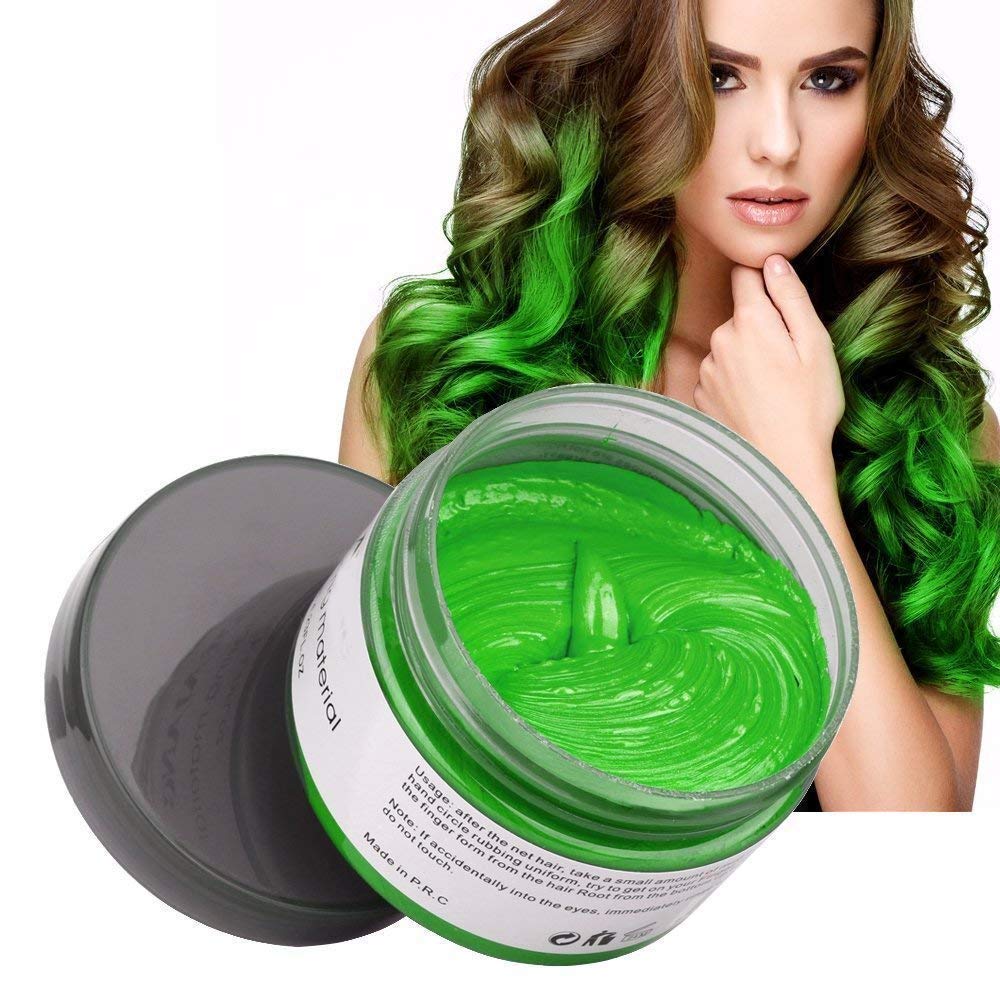 Temporary Hair Wax Colour, OCHILIMA Green Hair Wax Hair Style Dye Mud, Natural Ingredients Washable hair Styling Cream for Men Women Coloring wax 120g /4.23 Oz — image 1