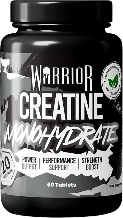 Warrior Creatine Monohydrate Tablets 3000mg per Serving 60 Tabs