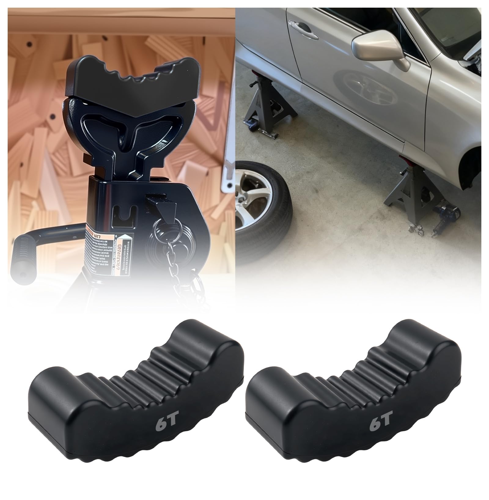 Photo 1 of 2PCS 6 Ton Jack Stands Pads for Secure Lifting,Non-Slip Rubber Floor Jack Pad with Stable Shock Absorptionn,Jacks Pads for Floor Jacks Car Accessories for Car Repair
