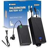 Universal Battery Pack for Reclining Furniture with LED Display- Wireless 2500mAh Rechargeable Battery for Electric Recliner, Power Sofa, Couch, Lift Chair- Fits 2-Pin Motion Furniture (with Charger)