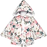 DILIMI Car Seat Poncho for Babies, Winter Hooded Poncho Cape Cloak for Toddler, Warm Minky Kids Car Seat Coat
