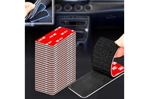 AUTOCABINS 24 Sets Heavy-Duty Hook and Loop Strips with Adhesive Fasteners, Made with 3M VHB, Waterproof Heat-Resistant, for Walls, EZ Passes, Sofa Cushions, Car Floor Mats, Furniture, Carpet and More (4''X2'')