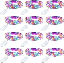 Brightown 12 Pack Multi-Color Fairy Lights Battery