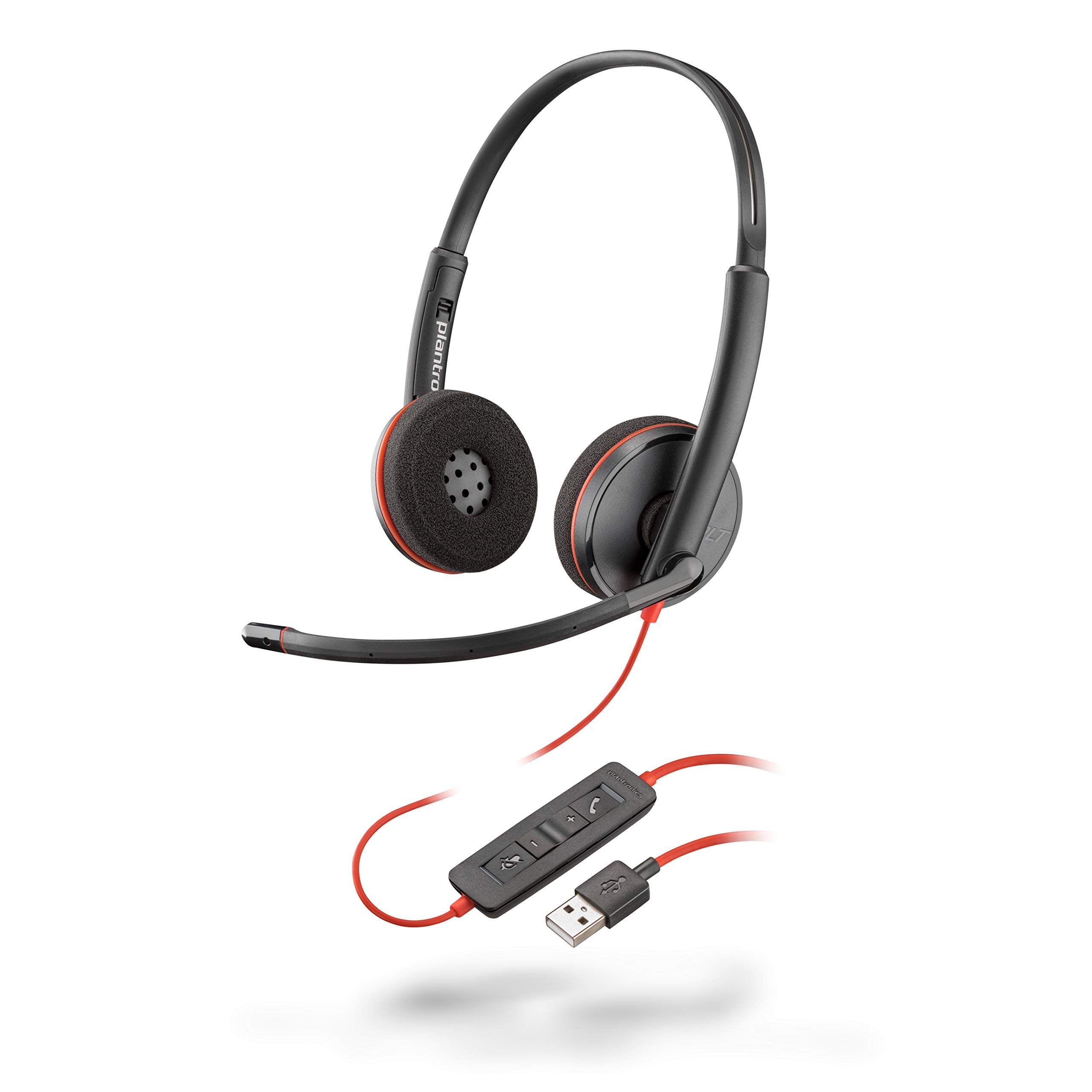 Casque Mono Filaire Plantronics Blackwire 3200 Stéréo Usb Noir
