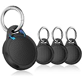 typecase AirTag Holder 4 Pack, IP68 Waterproof AirTag Keychain Holder | Compatible with Apple AirTag 2nd &amp; 1st Gen, Anti-Scratch Cover with Keyring Strap for Luggage, Backpack, Dog Collar and Keys