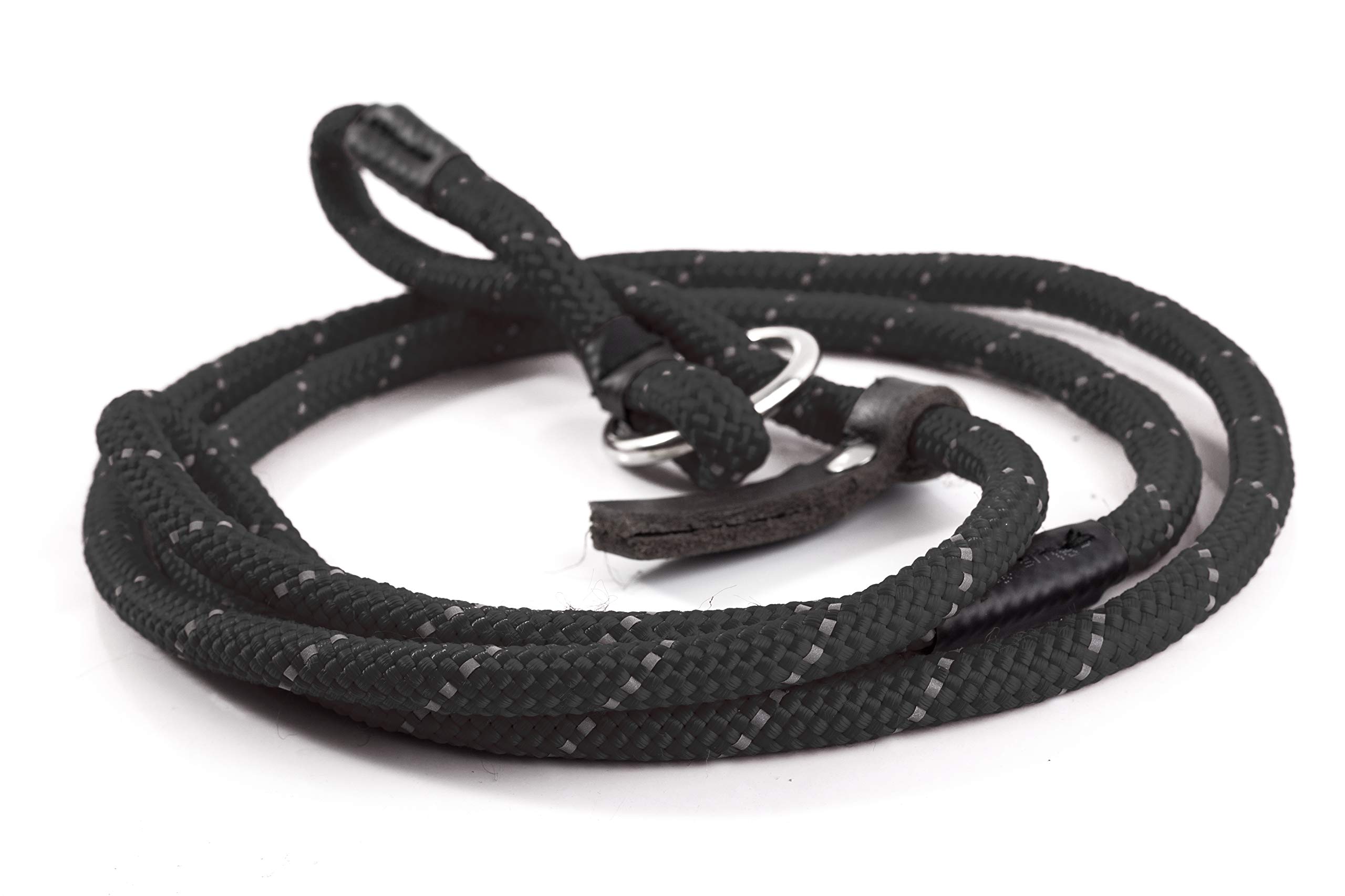 Gee Tac Figure of Eight Soft Hi Viz Dog Lead - BLACK