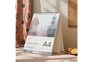 Hardcover Watercolor Sketchbook, Spiral Bound Artist Pad with Heavyweight Paper for Painting & Drawing, Lay Flat Art Journal 