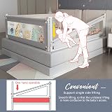 EAQ Toddlers Bed Rails 90cm Guard Bed Rail for Single Bed Adjustable Height view 4