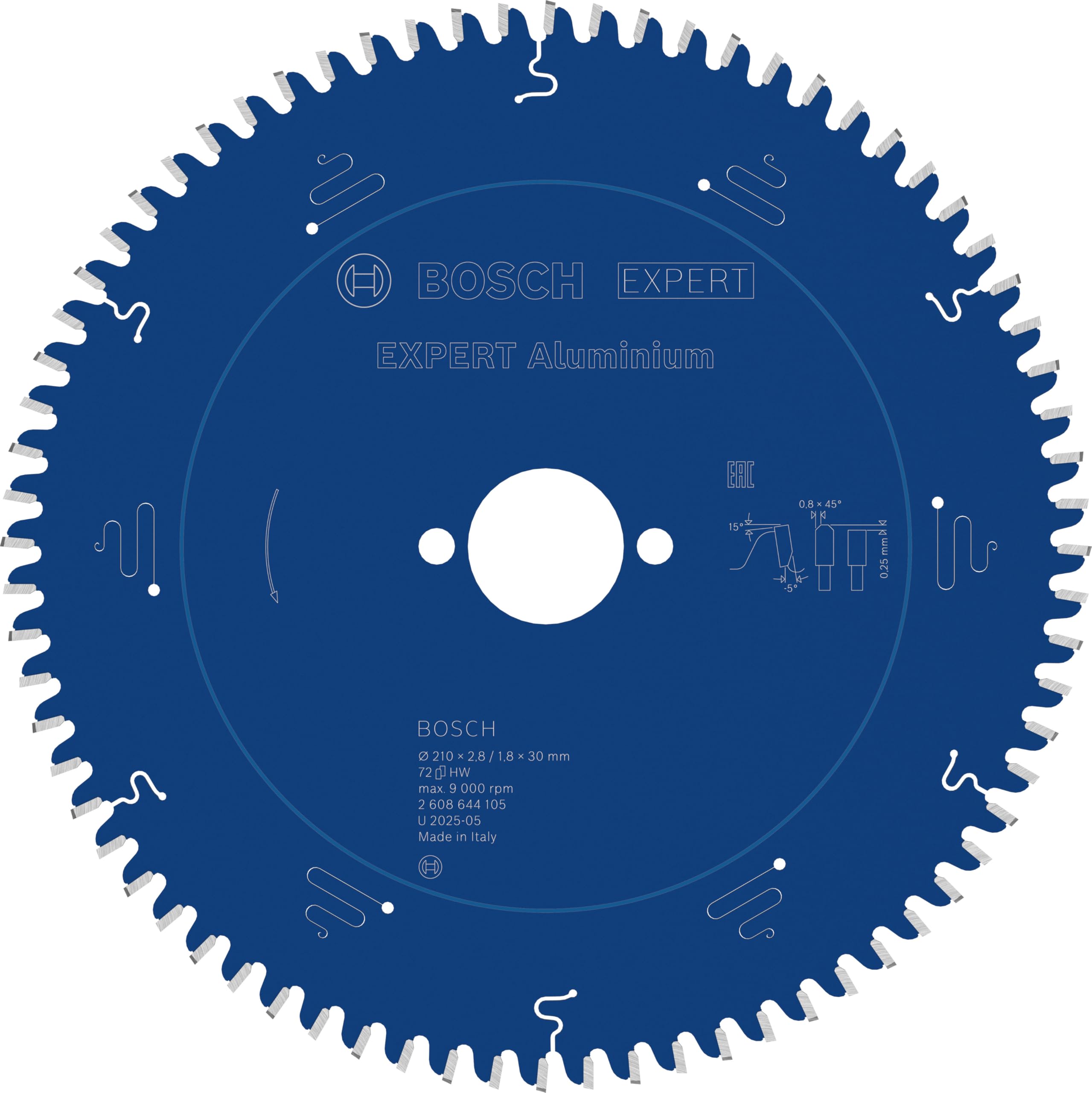 Bosch 1x EXPERT Aluminium Corded Circular Saw Blade for Handheld Circular Saw and Dry Cutter (for Aluminium, Ø mm, Professional Accessory Hand-Held Corded Circular Saws)