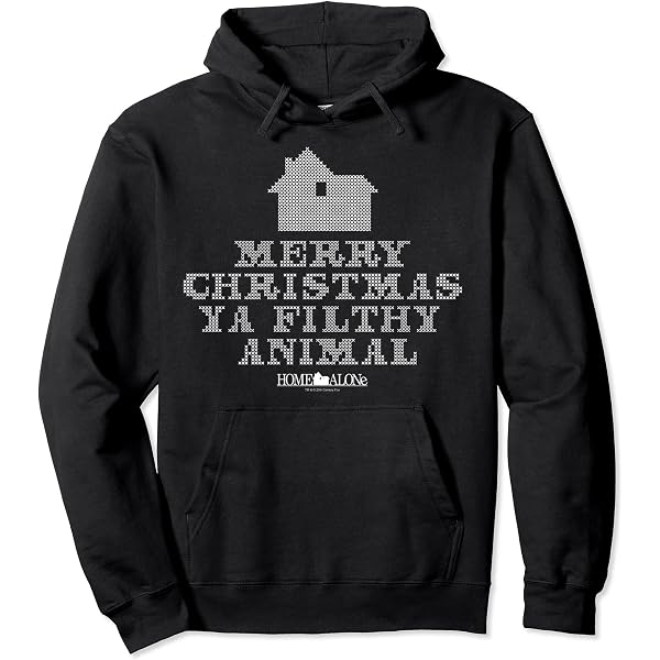 Produktbild von Merry Christmas Ya Filthy Animal Kevin McCallister - Home Alone Weihnachten Xmas Unisex Kinder Weihnachtspullover, Schwarz, 104