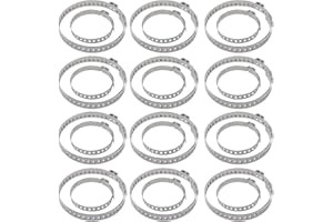 DUSCOKE 24PCS CV Boot Clamp Kit, Adjustable Axle CV Joint Boot Crimp Clamps, Stainless Steel Drive Shaft CV Boot Band Clamps Repair Tool Kit (12PCS Large+12PCS Small)