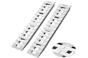 Jocisland 2 PCS Aluminum Trailer Ramp with Hook Ends, 6000 LBS Total Capacity, 60" x 12" Heavy Duty Trailer Ramps for Cars, T
