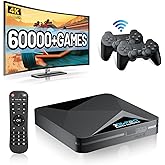 Kinhank Super Console X2 Pro Retro Game Console with 60000+Games,Video Game Console EmuELEC 4.5&Android 9.0 in 1,Compatible with 65+ Emulators,2 Controllers