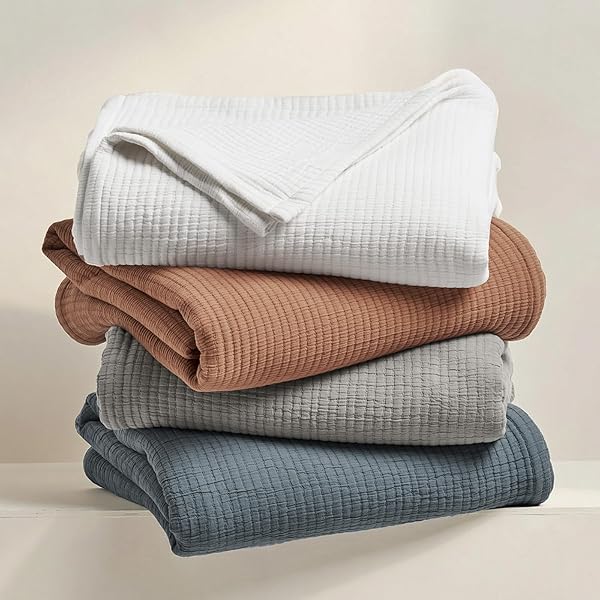EVERGRACEHOME COTTON GAUZE KING BEDSPREAD, ULTRA SOFT PREWASHED PICK STITCH MATELASSÉ COVERLET, LIGHTWEIGHT TEXTURED OVERSIZED KING QUILT BEDDING SET FOR ALL SEASON, WITH 2 SHAMS, FOG GRAY