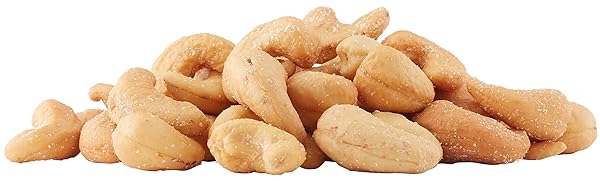 AMAZON BRAND – HAPPY BELLY FANCY WHOLE CASHEWS, ROASTED AND SEA SALTED, 44 OUNCE (PACK OF 1)