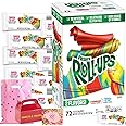 Fruit Roll Up Variety | Strawberry & Tropical Tie Dye | Gelatin & Gluten Free | After School Lunch Picnic Birthday Party Dessert | Card & Box Included - 72 Pack