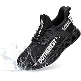 Furuian Steel Toe Sneakers for Men Women Lightweight Safety Shoes Comfortable Puncture Proof Slip On Indestructible Work Shoes