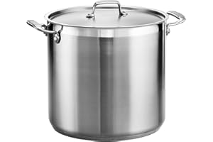 Tramontina Covered Stock Pot Gournmet Stainless Steel 20 Qt, 80120/002DS
