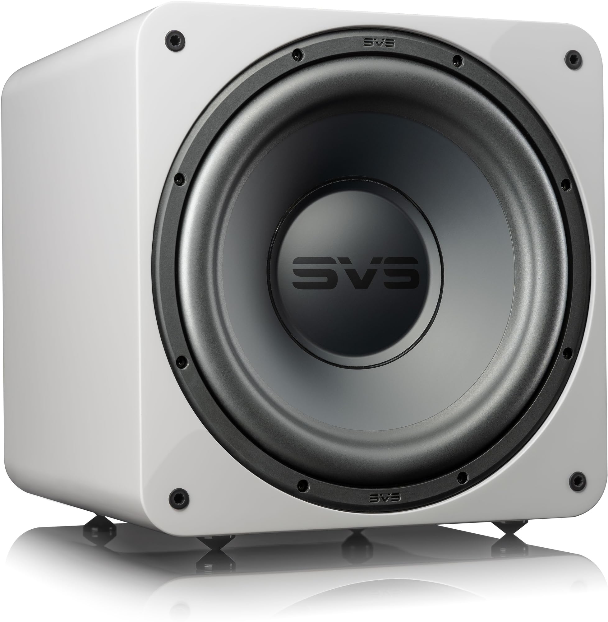 Subwoofer SVS SB-1000 Pro (blanco brillante para piano) | Controlador de 12 pulgadas, 325 vatios RMS, gabinete sellado