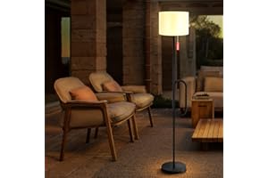 NiceBuy Solar Outdoor Floor Lamp for Patio Waterproof Solar Power Outdoor Lamps Cordless Battery Operated USB Rechargeable,RGB Color Height Adjustable for Lawn Yard Porch Indoor