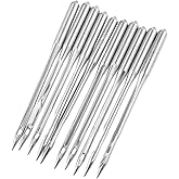 10Pcs Industrial and Domestic Overlock Sewing Machine Needles for JUKI Brother Pegasus Sewing Needles,Size: #18