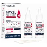 QOOMABA 2-Pack Nickel Test Kit, Nickel Testing Solution for Jewelry, Metals | Detect Nickel in Jewelry, Watches, Belts &amp; Metal Accessories, Cotton Swab Turns Red for Fast, Easy At-Home Allergy Testing