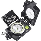 Eyeskey Multifunctional Military Sighting Navigation Compass with Inclinometer | Impact Resistant &amp; Waterproof Compass for Hiking, Camping
