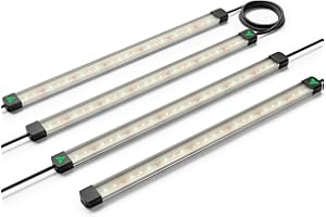 VIVOSUN Lumaray LED Grow Light Bars 16”(4-Bar), Full Spectrum Side Lighting with 60% Red Light up to 25% Yields for Grow Tent