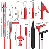Cleqee 21Pcs Multimeter Test Leads Kit with Replaceable Probes, Clips & Tweezer view 5