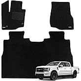 WENNEBIRD Superior Carpet Floor Mats for 2015-2026 Ford F-150 SuperCrew Cab (Excludes Under-Seat Fold-Flat Storage), 0.5-Inch Ultra-Thick, Noise-Reducing, All-Weather Waterproof Anti-Slip – 3-Pc Set