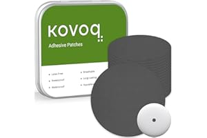 KOVOQ - Freestyle Libre 3 Sensor Covers with Reusable Hardshell Cover, 20 Libre 3 Covers, Waterproof, Breathable and Comfortable, 14 Days of Enhanced Protection, Premium Giftable Tin Pack (BLK)