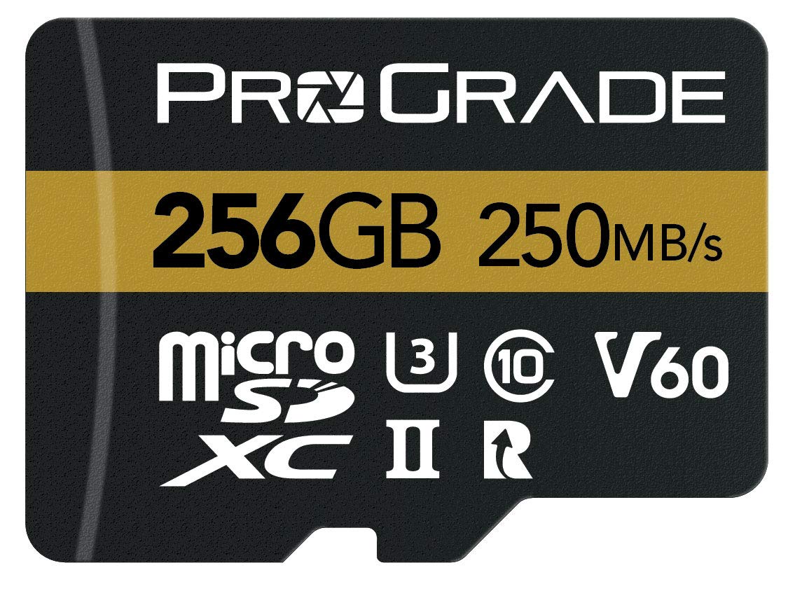 microSD Card V60 (256GB) - Tested for Full Size SD Card Devices | Up to 250MB/s Read, 130MB/s Write ProGrade Digital