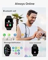 LLKBOHA Smart Watch Men Women 1.85 inch Fitness Tracker 110+ Sports view 2