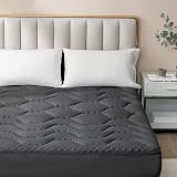 EHEYCIGA Memory Foam Mattress Topper Double Bed 135x190x3cm Dark Grey view 8