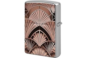Art Deco Pattern Lighter Case for Men, Personalized Lighter Cover for Valentine's Day Gifts, Flip-Top Lighters Shell for Outd