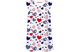 uideazone Girls Nightgowns Flutter Sleeve Pajamas Dress 3D Printed Princess Nightdress Size 5-12