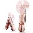 Cutnut Portable Handheld Fan, 3-Speed Foldable Mini Pocket Fan, USB-C 2000mAH Rechargeable Small Quiet Hand Fan, Personal Lash Fan for Travel, Outdoor, Home, Ideal Gifts for Women, Pink