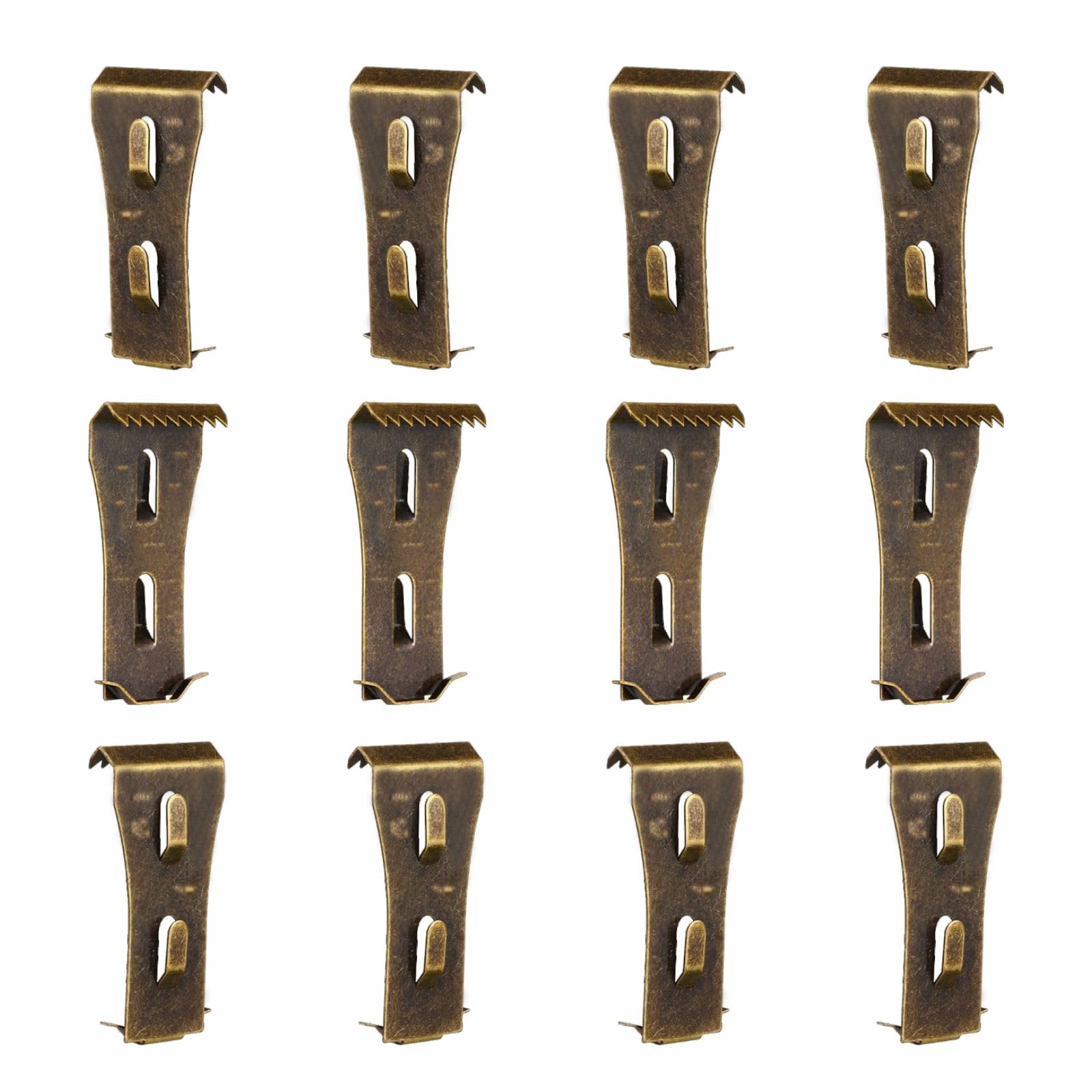 Photo 1 of qieoyk Brick Clips - 12 Pcs Heavy Metal Wall Hangers for 2-1/4 to 2-3/8 Inch Bricks, Outdoors & Home Decor
