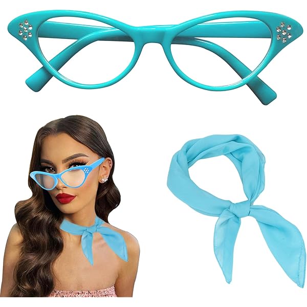 50s Costume Women Scarf For Girls 50's Costume Accessories Set