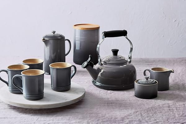 LE CREUSET STONEWARE VANCOUVER MUG, SET OF 4, 14 OZ. EACH, SEA SALT