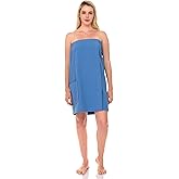 TowelSelections Womens Shower Wrap Adjustable Waffle Bath Wrap Spa Cover-up