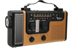 Hand Crank Radio Emergency, Hand Crank Radio, Portable LED Solar Hand Crank Radio 2000mAh AM FM SW Emergency Weather Radio wi